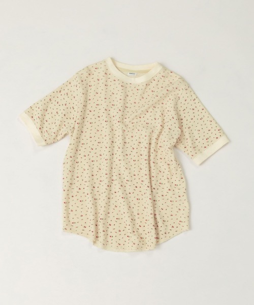 PAR ICI（パーリッシィ）の「USEDサーマル小花プリント 半袖Tシャツ（Tシャツ/カットソー・レディース・レッド/ブルー・FREE）」の3枚目の写真