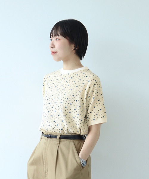 PAR ICI（パーリッシィ）の「USEDサーマル小花プリント 半袖Tシャツ（Tシャツ/カットソー・レディース・レッド/ブルー・FREE）」の22枚目の写真