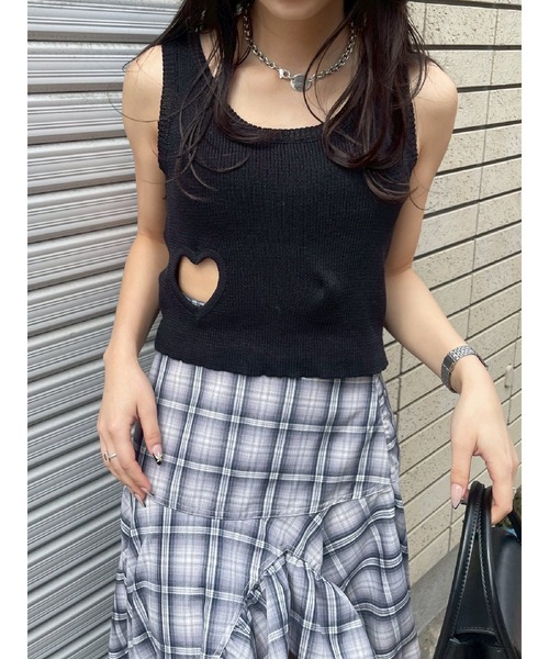 EVRIS(エヴリス)の「ハートカッティングニットトップス(ニット/セーター・レディース・ブラック/ブルー/ホワイト/ピンク・FREE)」の19枚目の写真