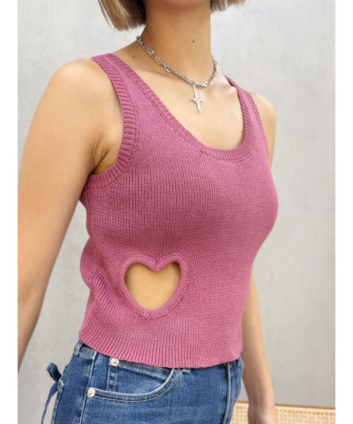 EVRIS(エヴリス)の「ハートカッティングニットトップス(ニット/セーター・レディース・ブラック/ブルー/ホワイト/ピンク・FREE)」の17枚目の写真