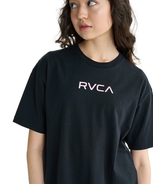 RVCA レディース FLOWER WAVE BOX LOGO LOOSE FIT ST Tシャツ