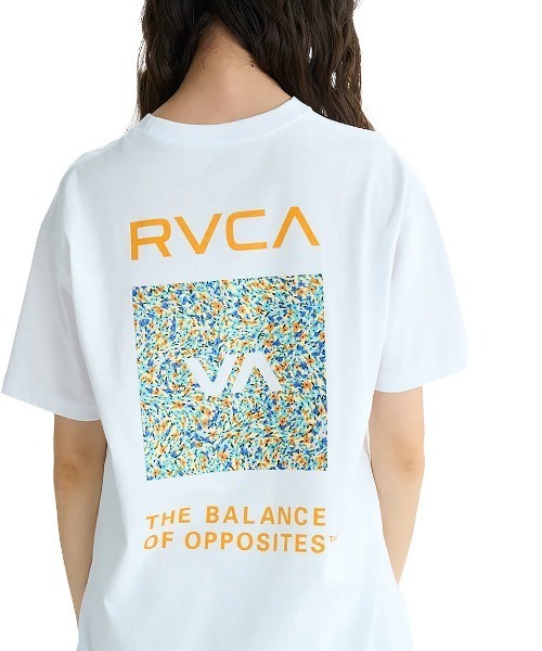 RVCA レディース FLOWER WAVE BOX LOGO LOOSE FIT ST Tシャツ