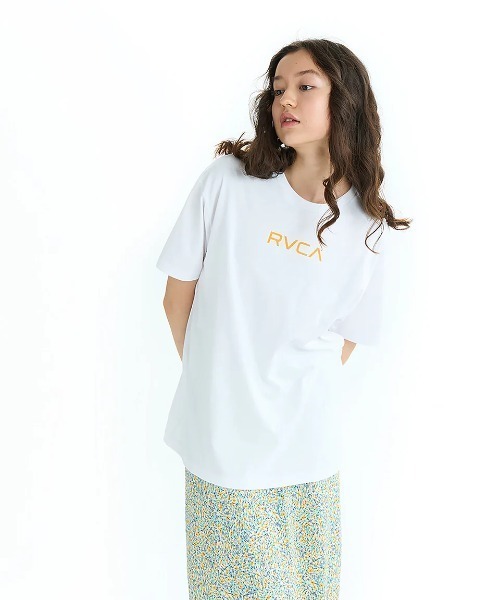 RVCA レディース FLOWER WAVE BOX LOGO LOOSE FIT ST Tシャツ