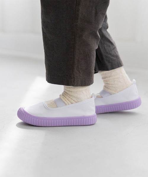 welleg（ウェレッグ）の「甲ゴムバンド 子ども用 上履き 上靴（スニーカー・キッズ・ブルー/ブラウン/ピンク/ホワイト/オレンジ/パープル・14.0cm/14.5cm/15.0cm/15.5cm/16.0cm/16.5cm/17.0cm/17.5cm/18.0cm/18.5cm/19.0cm/19.5cm/20.0cm/20.5cm/13.5cm）」の14枚目の写真