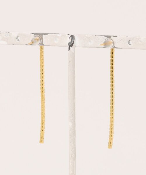 ALLURELLE(アリュレル)の「【ALLURELLE】silver925 ジルコニアロングチェーンピアス KNF-TP ※(ピアス(両耳用)・レディース・シルバー/ゴールド・FREE)」の10枚目の写真