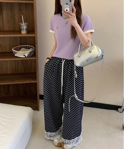 MAISON DE THERESE（メゾン ド テレーズ）の「半袖Tシャツ（Tシャツ/カットソー・レディース・ブルー/グリーン/ホワイト/パープル・M/L）」の9枚目の写真