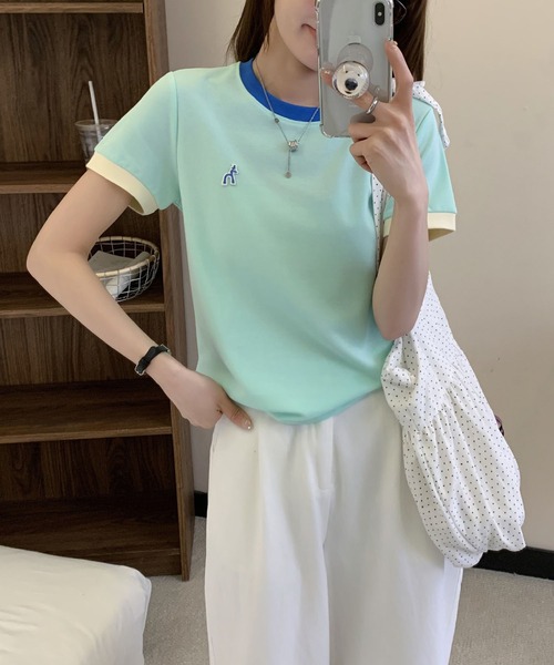 MAISON DE THERESE（メゾン ド テレーズ）の「半袖Tシャツ（Tシャツ/カットソー・レディース・ブルー/グリーン/ホワイト/パープル・M/L）」の11枚目の写真