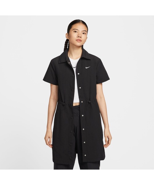 NIKE（ナイキ）の「ナイキ NIKE ナイキ  NSW EVRYTHNG WVN SS ミニ ドレス（チュニック・レディース・ネイビー/ブラック・M/L）」の2枚目の写真