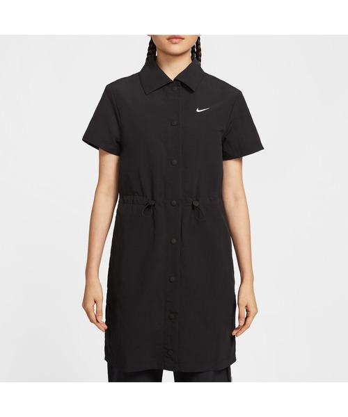 NIKE（ナイキ）の「ナイキ NIKE ナイキ  NSW EVRYTHNG WVN SS ミニ ドレス（チュニック・レディース・ネイビー/ブラック・M/L）」の4枚目の写真