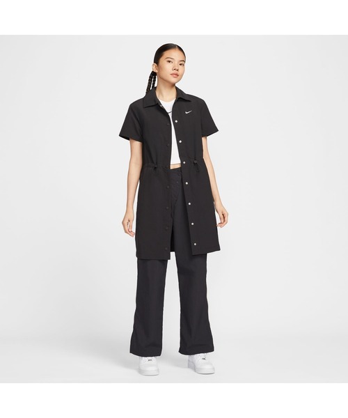 NIKE（ナイキ）の「ナイキ NIKE ナイキ  NSW EVRYTHNG WVN SS ミニ ドレス（チュニック・レディース・ネイビー/ブラック・M/L）」の5枚目の写真