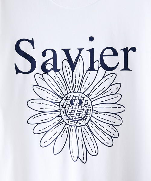 SAVIER（サビアー）の「【SAVIER/サビアー】×【SMILEY FACE/スマイリーフェイス】コラボ フラワープリント Tシャツ オーバーサイズ（Tシャツ/カットソー・メンズ・ホワイト/ブラック・MEDIUM/LARGE）」の6枚目の写真