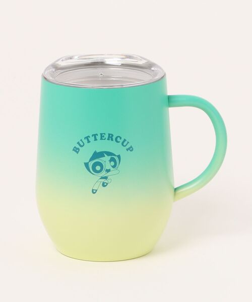 パワーパフガールズ グラデーションフタ付きステンレスマグ（グラス