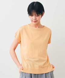 IEDIT | ＩＥＤＩＴ　接触冷感でサラっと軽やか　デザインフレンチスリーブニット(ニット/セーター)