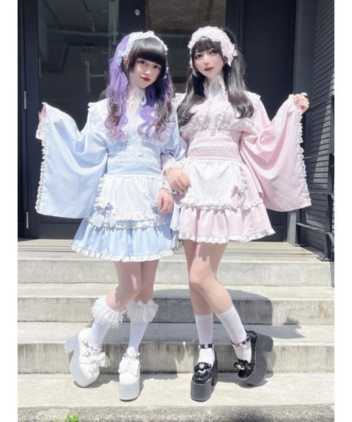 Ank Rouge ギンガムメイド浴衣ドレス ギンガムメイド浴衣ドレス（ワンピース）｜Ank Rouge（アン