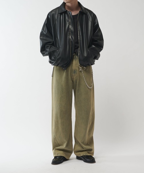 Lui's（ルイス）の「シンセティックレザーバルーンブルゾン（ブルゾン・メンズ・ブラック・S/M/XS）」の2枚目の写真