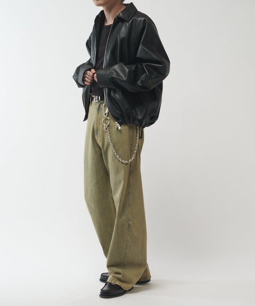 Lui's（ルイス）の「シンセティックレザーバルーンブルゾン（ブルゾン・メンズ・ブラック・S/M/XS）」の3枚目の写真