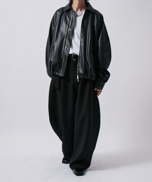 Lui's（ルイス）の「シンセティックレザーバルーンブルゾン（ブルゾン・メンズ・ブラック・S/M/XS）」の18枚目の写真