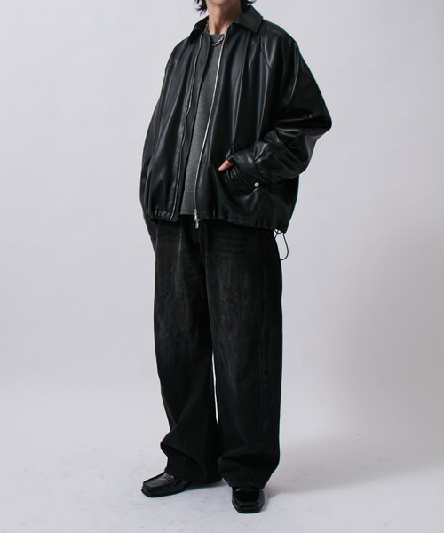 Lui's（ルイス）の「シンセティックレザーバルーンブルゾン（ブルゾン・メンズ・ブラック・S/M/XS）」の21枚目の写真