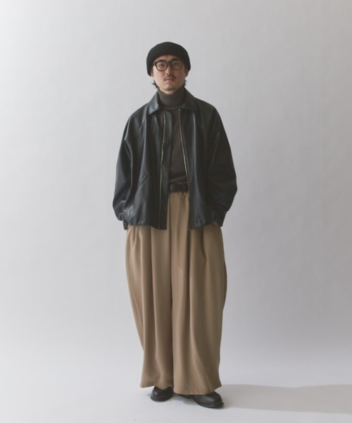 Lui's（ルイス）の「シンセティックレザーバルーンブルゾン（ブルゾン・メンズ・ブラック・S/M/XS）」の9枚目の写真