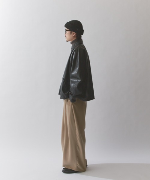 Lui's（ルイス）の「シンセティックレザーバルーンブルゾン（ブルゾン・メンズ・ブラック・S/M/XS）」の10枚目の写真