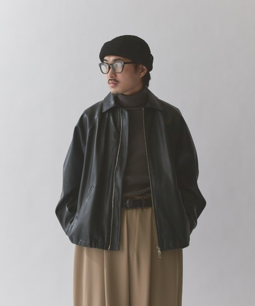 Lui's（ルイス）の「シンセティックレザーバルーンブルゾン（ブルゾン・メンズ・ブラック・S/M/XS）」の7枚目の写真