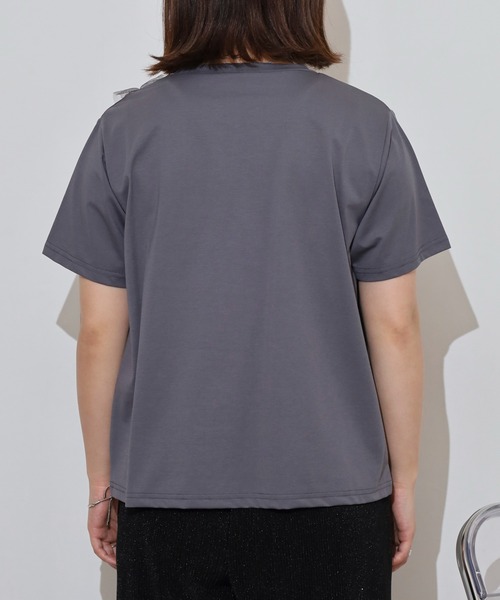 Anna Nicola(アンナニコラ)の「Anna Nicola チュールフリルドッキング半袖カットソー(Tシャツ/カットソー・レディース・ブラック/グレー/ネイビー・38)」の20枚目の写真