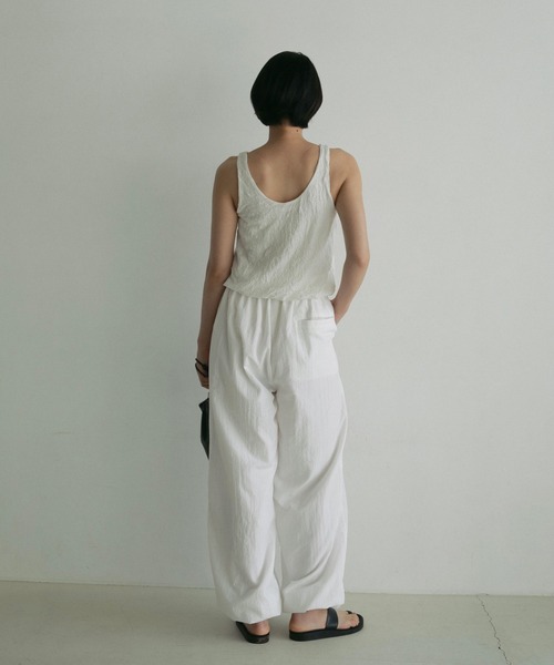 anuke（アンヌーク）の「Washer Tanktop（タンクトップ・レディース・ホワイト/ブラック・FREE）」の4枚目の写真