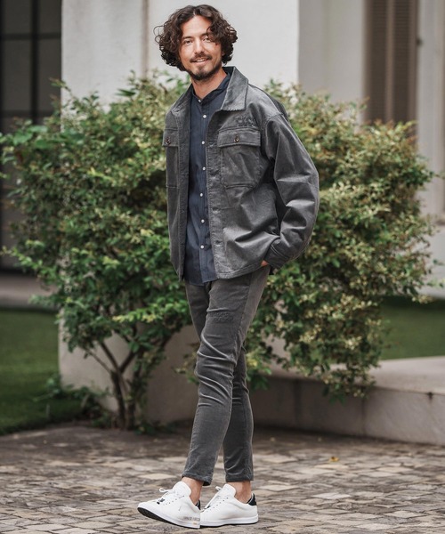 1minute 1second(ワンミニットワンセカンド)の「ms6159-oxford band collar shirt with logo print バンドカラーシャツ(シャツ/ブラウス・メンズ・ネイビー/ブラック×ホワイト/ブラック×ブラック・S/M/L/XL)」の21枚目の写真