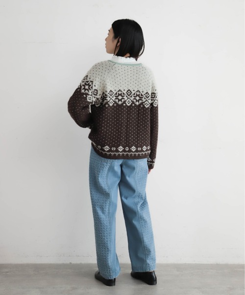 NOMBRE IMPAIR（ノンブルアンペール）の「バイカラーJQ　ワイドカーデ（カーディガン/ボレロ・レディース・ブラウン/チャコールグレー・FREE）」の10枚目の写真