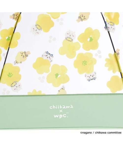 Wpc.(ダブリュピーシー)の「Wpc./ダブリュピーシー ビニール傘 花かんむり ちいかわ(長傘・レディース・イエロー・ONE SIZE)」の2枚目の写真