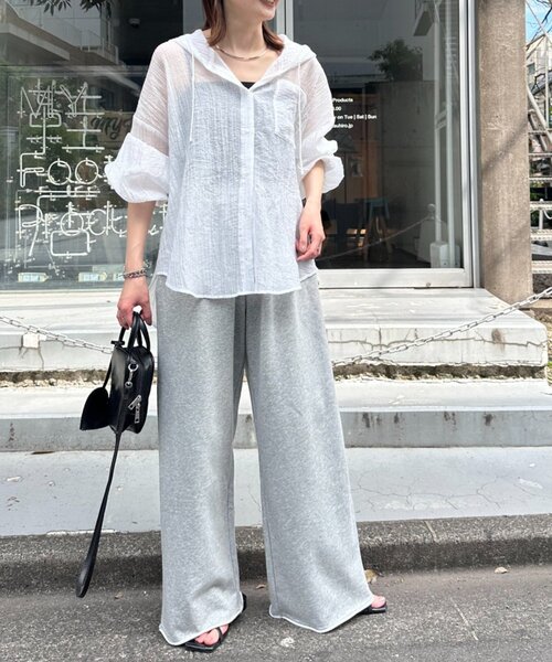 ブラウス シャツ 「冷房・日焼け対策に」体型カバーも叶うフード付きシアーシャツ レディース 冷房・日焼け対策に】体型カバーも叶うフード付きシアーシャツ