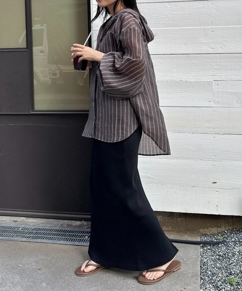 ブラウス シャツ 「冷房・日焼け対策に」体型カバーも叶うフード付きシアーシャツ レディース 冷房・日焼け対策に】体型カバーも叶うフード付きシアーシャツ