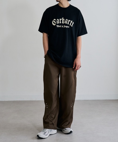 Tシャツ・カットソー Carhartt Wip T-Shirt Con Tasca Carhartt WIP Script Embroidery T-Shirt | Dark Brown | SVD