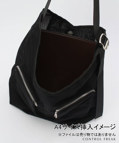 CONTROL FREAK / CTFK(コントロールフリーク)の「CONTROL FREAK メッシュテープトート 244-121517(ショルダーバッグ・レディース・ブラック・FREE)」の5枚目の写真