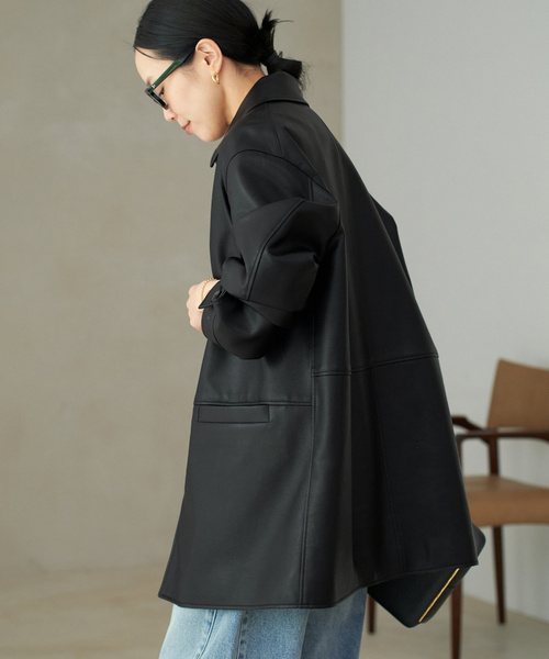 【Plage】　コート plage コート アウター Leather Like Car レディース : ZOZOTOWN