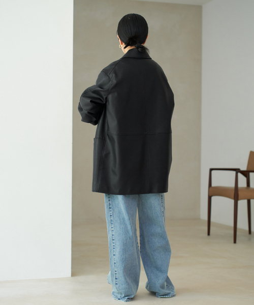 plage(プラージュ)の「Leather Like Car コート(その他アウター・レディース・ブラウン/ブラック・38/36)」の18枚目の写真