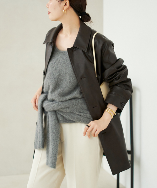 plage新品未使用品コート Leather Like Car コート（その他アウター）｜Plage（プラージュ