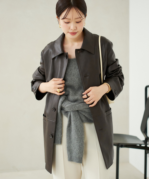 セール】Leather Like Car コート（その他アウター）｜Plage