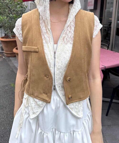mline（エムライン）の「[mline]フェイクスエードベスト（ベスト・レディース・ベージュ/ブラウン・FREE）」の18枚目の写真