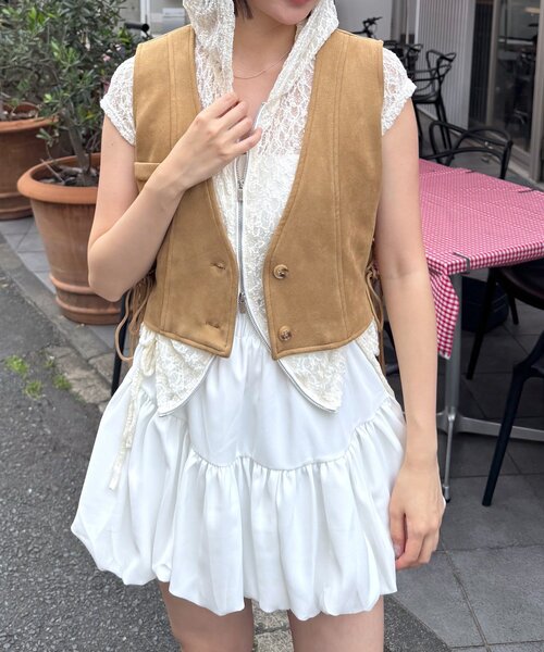 mline（エムライン）の「[mline]フェイクスエードベスト（ベスト・レディース・ベージュ/ブラウン・FREE）」の17枚目の写真