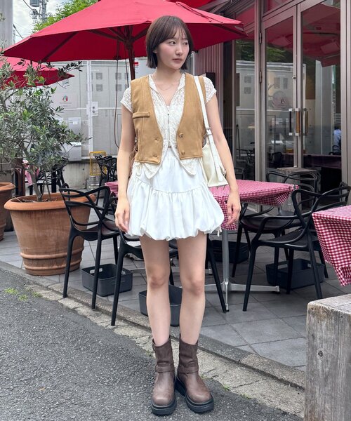 mline（エムライン）の「[mline]フェイクスエードベスト（ベスト・レディース・ベージュ/ブラウン・FREE）」の13枚目の写真