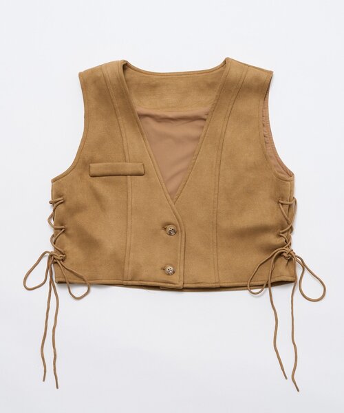 mline（エムライン）の「[mline]フェイクスエードベスト（ベスト・レディース・ベージュ/ブラウン・FREE）」の10枚目の写真