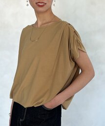 肩ギャザーバルーンカットソー