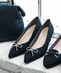 artemis by DIANA（アルテミスバイダイアナ）の「ラインストーンリボン　ツイードパンプス（パンプス）」