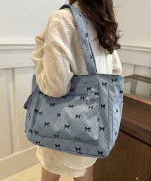 コーデュロイ トートバッグ ショルダーバッグ」に該当するファッション