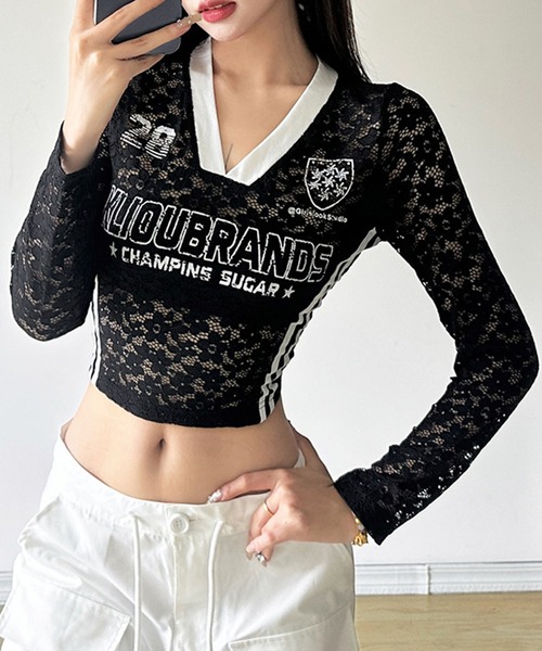 トップス GLAMOROUS JANE GLAMOROUS JANE tシャツ サイドカットアウトワンショルトップス