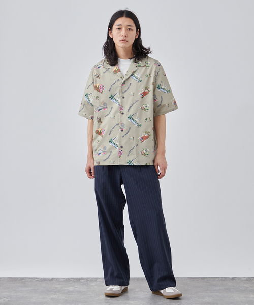 B.C STOCK(ベーセーストック)の「《追加》【CALIFORNIA RANCH HOUSE】アロハシャツ -ROUTE66-(シャツ/ブラウス・メンズ・ホワイト/ブラック/カーキ・MEDIUM/LARGE)」の8枚目の写真