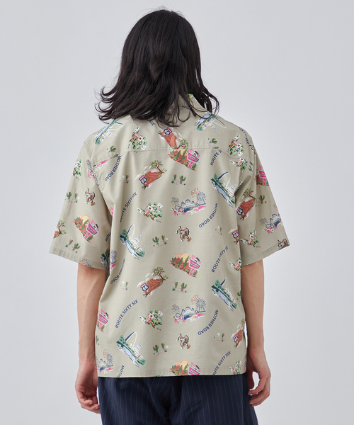 B.C STOCK(ベーセーストック)の「《追加》【CALIFORNIA RANCH HOUSE】アロハシャツ -ROUTE66-(シャツ/ブラウス・メンズ・ホワイト/ブラック/カーキ・MEDIUM/LARGE)」の11枚目の写真