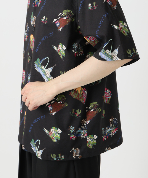 B.C STOCK(ベーセーストック)の「《追加》【CALIFORNIA RANCH HOUSE】アロハシャツ -ROUTE66-(シャツ/ブラウス・メンズ・ホワイト/ブラック/カーキ・MEDIUM/LARGE)」の17枚目の写真