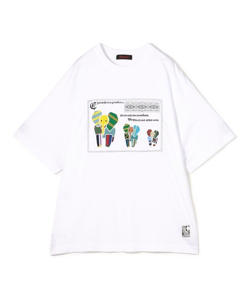 caban(キャバン)の「CABaN スビンコットン MIX PATTERNED ELEPHANT Tシャツ(Tシャツ/カットソー・メンズ・ホワイト系その他・S/M/L)」の1枚目の写真